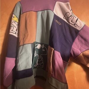 Savage x Peanuts Patchwork Snoopy Hoodie – Multicolor Oversized -M-Brand New